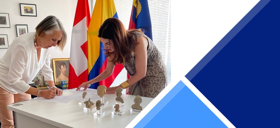 La Embajada en Suiza logra restitución de siete piezas arqueológicas de Colombia