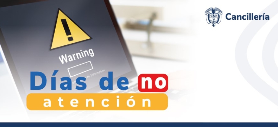 Embajada de Colombia en Berna y su sección consular no tendrá atención al público los días 28 y 29 de marzo y 1 de abril de 2024